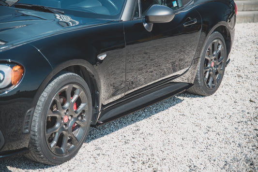 Seitenschweller Ansatz für Fiat 124 Spider Abarth schwarz matt