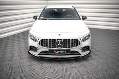 Front Ansatz V.4 für Mercedes A35 AMG / AMG-Line W177  Carbon Look