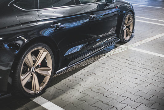 Seitenschweller Ansatz für Audi RS5 Sportback F5 Facelift schwarz matt