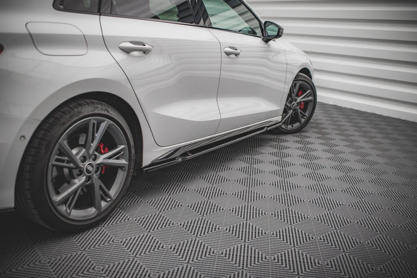 Seitenschweller Ansatz für Audi S3 / A3 S-Line 8Y Carbon Look