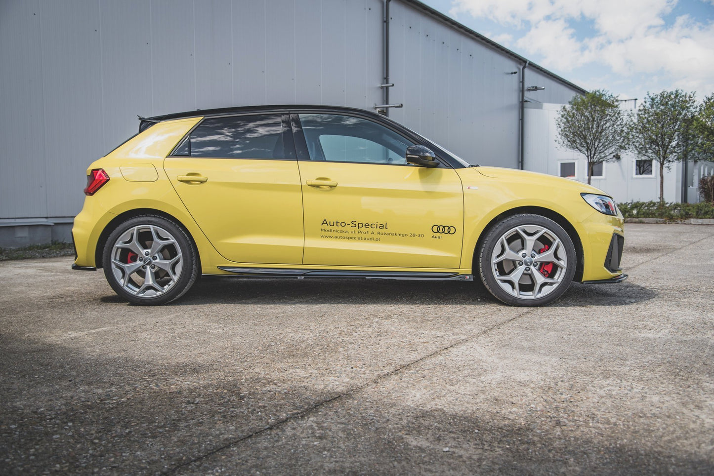 Seitenschweller Ansatz für Audi A1 S-Line GB Carbon Look