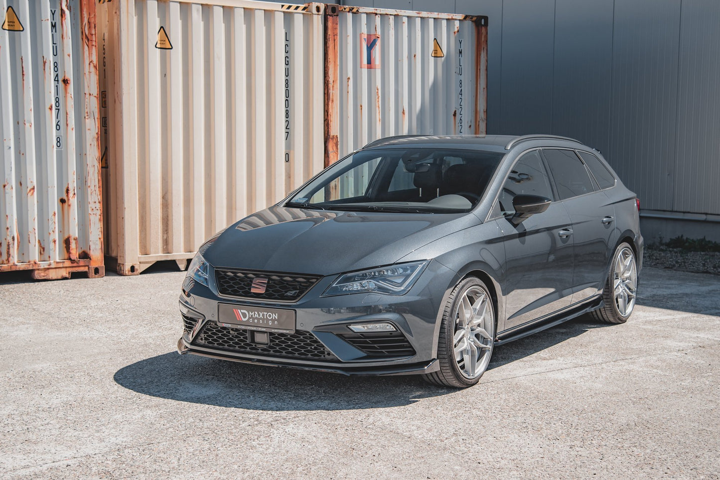 Front Ansatz V.7 für Seat Leon Cupra / FR Mk3 FL schwarz matt