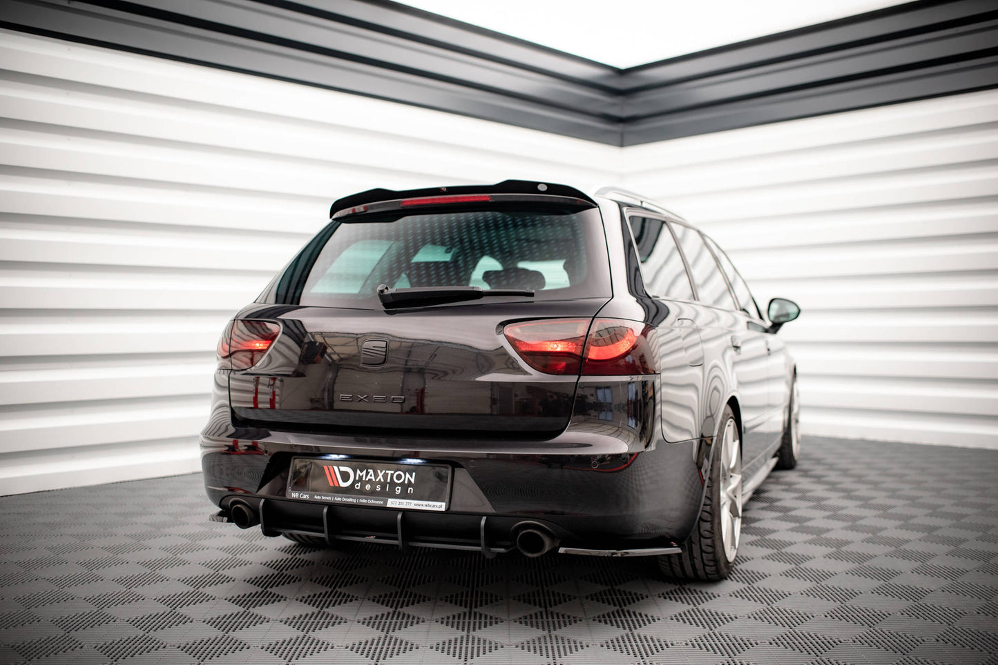 Spoiler CAP für Seat Exeo ST schwarz Hochglanz