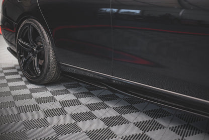 Seitenschweller Ansatz für Mercedes-Benz E W213 schwarz Hochglanz