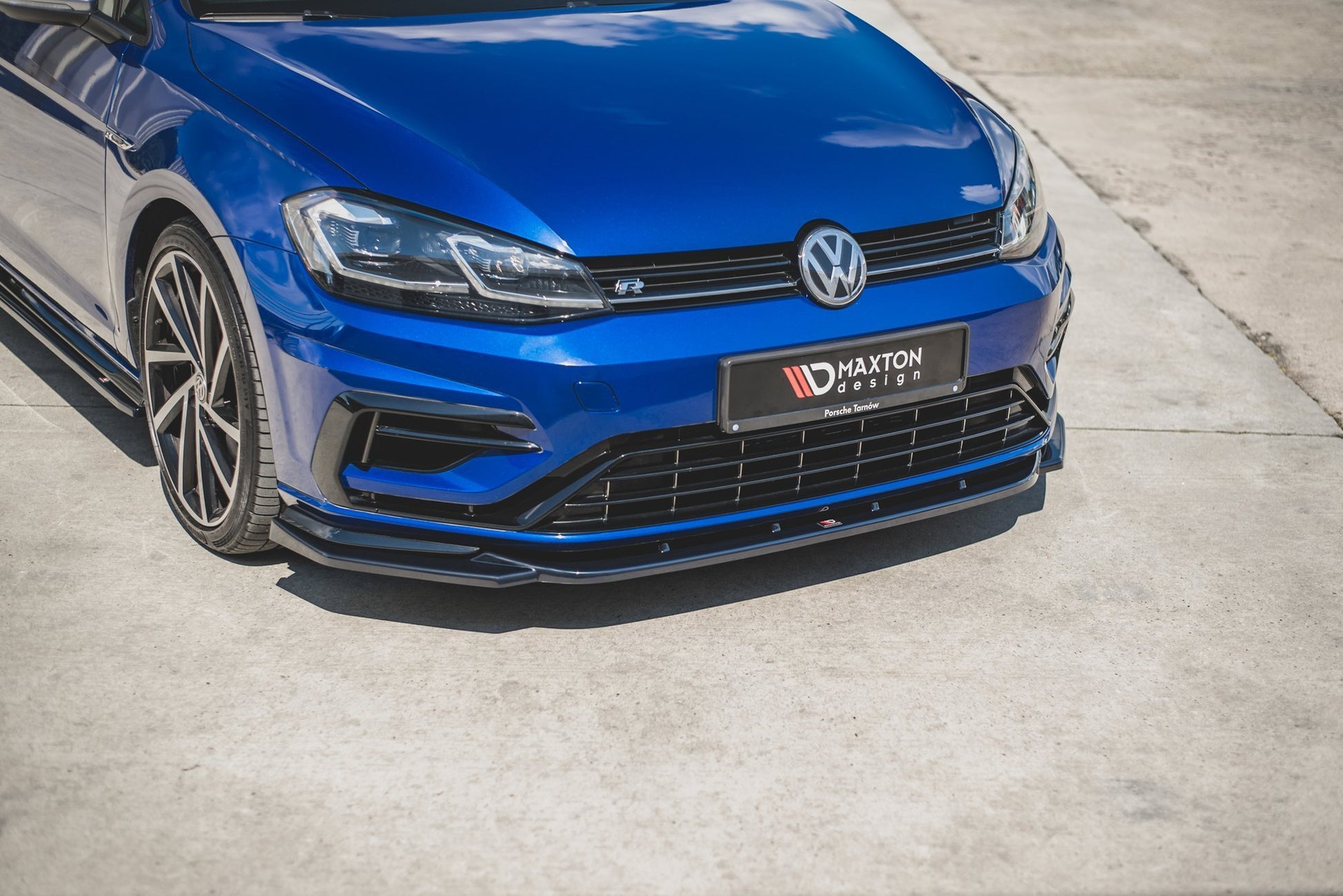 Front Ansatz für V.9 VW Golf 7 R / R-Line Facelift schwarz Hochglanz