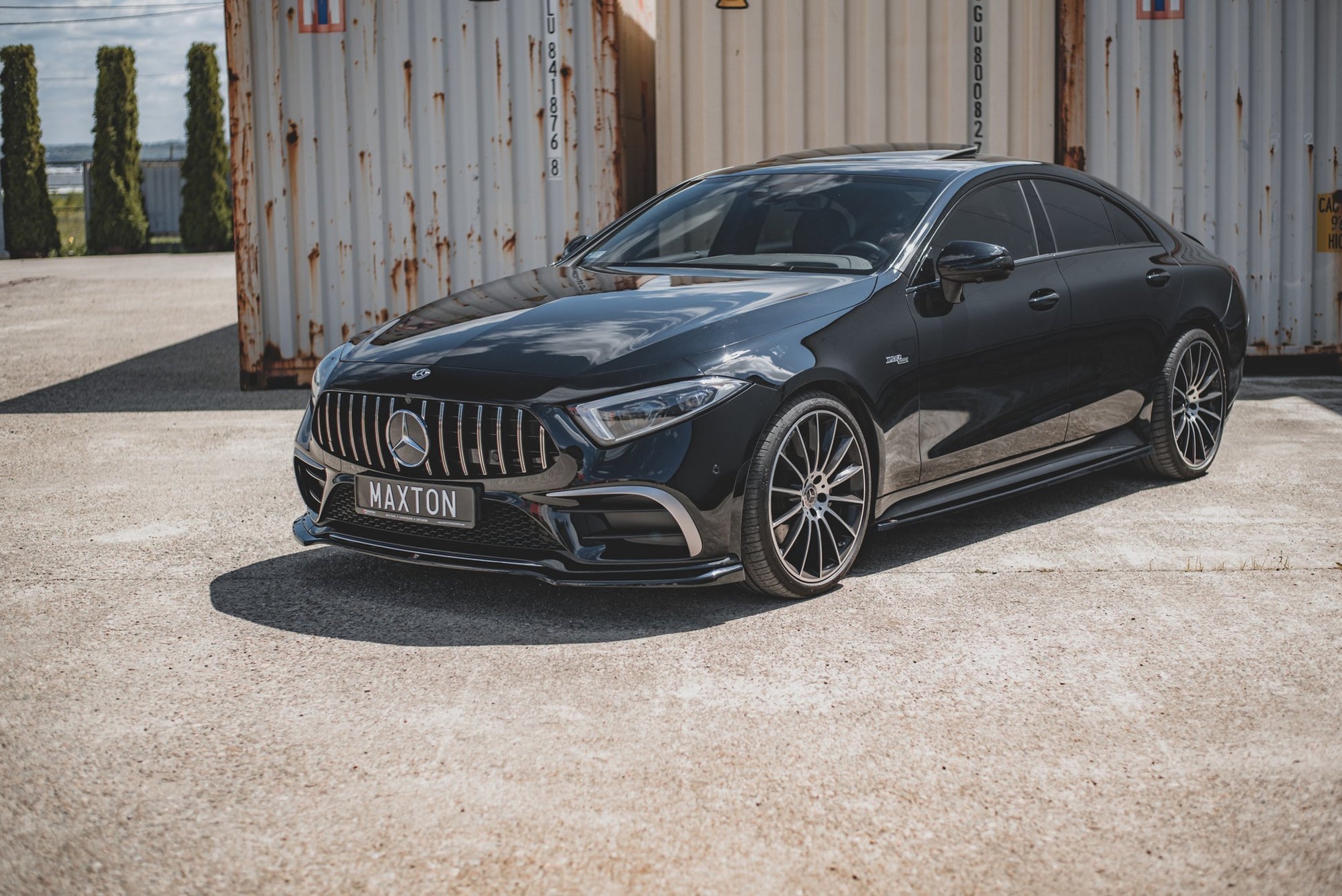 Front Ansatz V.3 für Mercedes-Benz CLS AMG-Line / 53AMG C257 schwarz matt