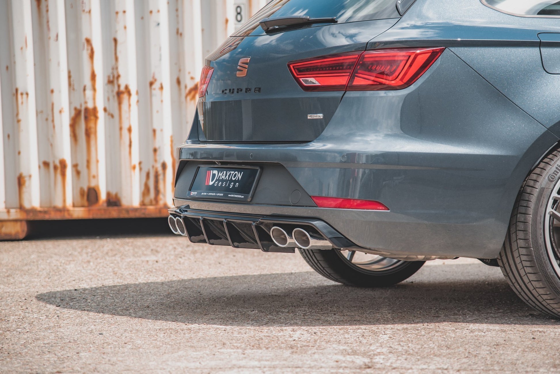Diffusor Heck Ansatz V.3 für Seat Leon Cupra ST Mk3 FL