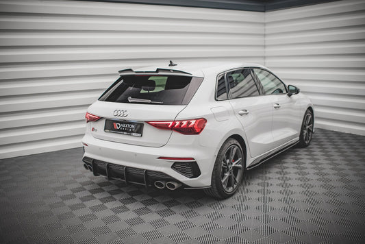 Spoiler CAP V.1 für Audi RS3 / S3 / A3 S-Line Sportback 8Y schwarz matt