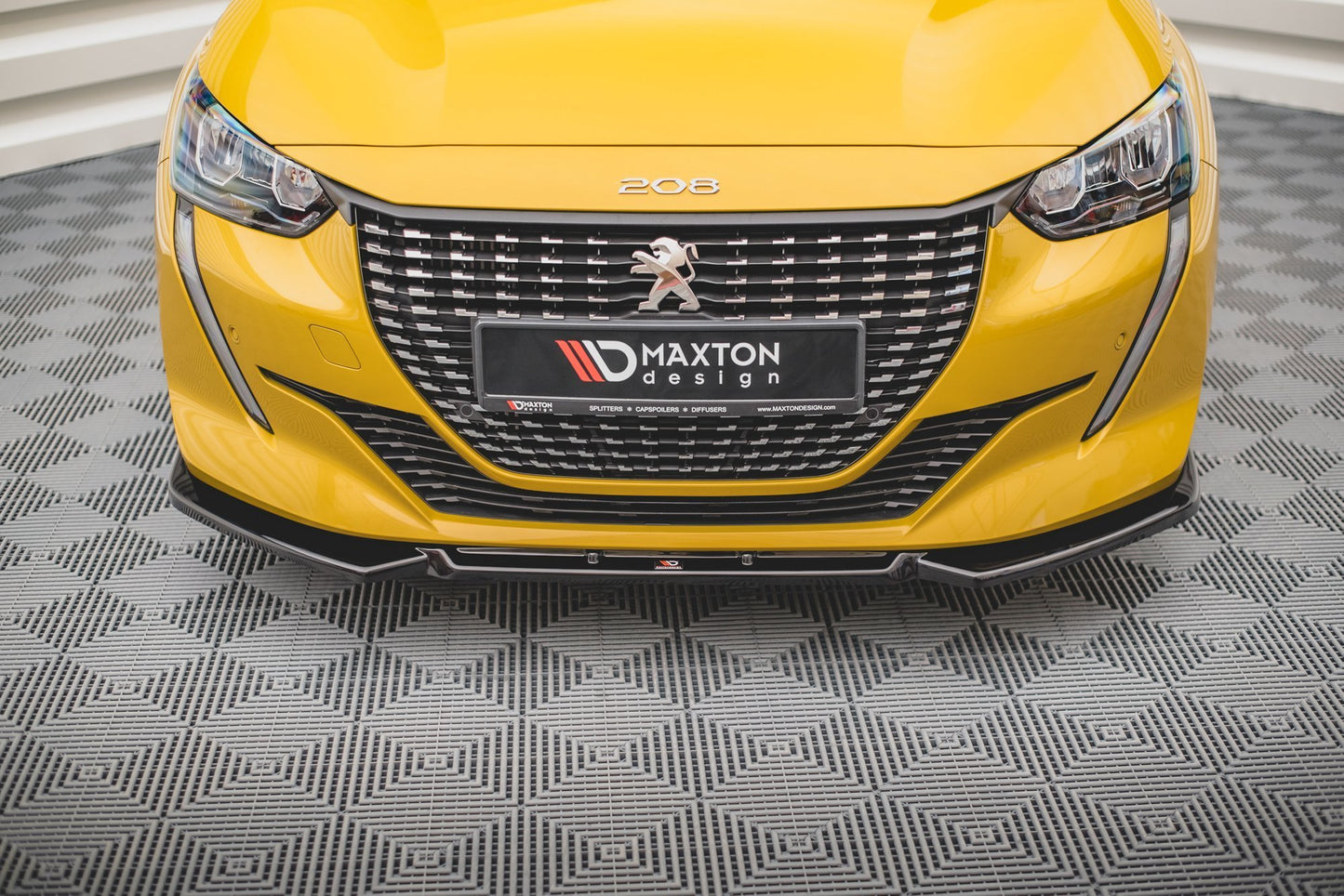Front Ansatz V.1 für Peugeot 208 Mk2 schwarz matt