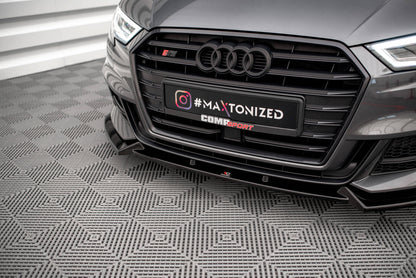 Front Ansatz V.1 für Audi S3 Sportback 8V Facelift Carbon Look
