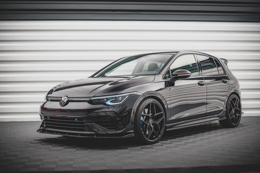 Seitenschweller Ansatz für V.2 für Volkswagen Golf R Mk8 schwarz matt