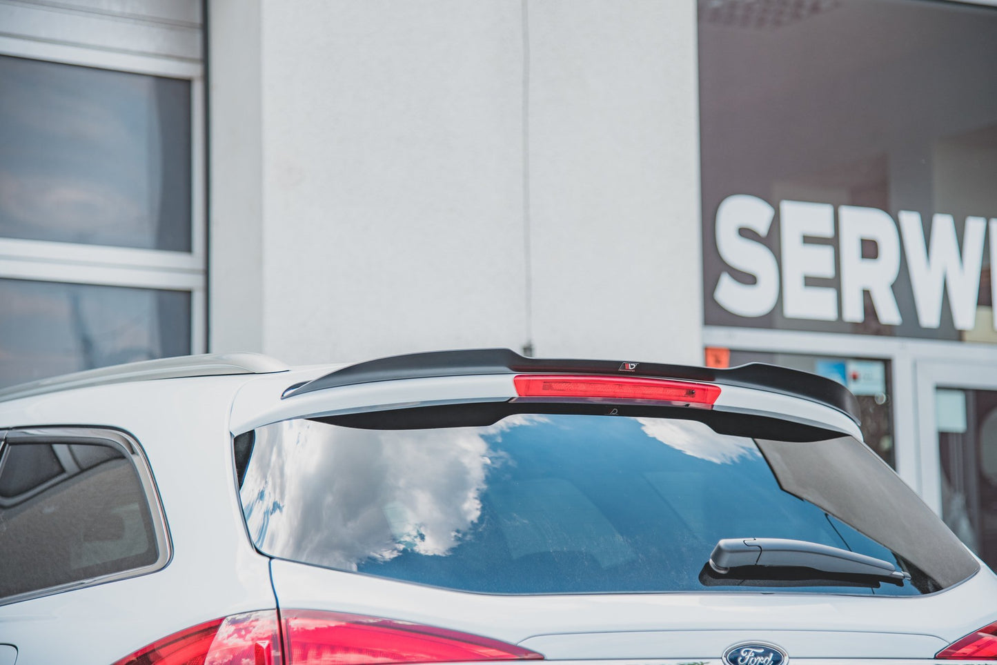 Spoiler CAP für Ford Mondeo Kombi Mk5 Facelift schwarz matt