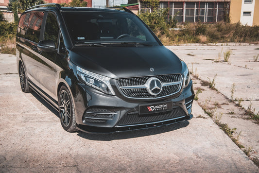 Front Ansatz V.2 für Mercedes-Benz V-Klasse AMG-Line W447 Facelift schwarz Hochglanz