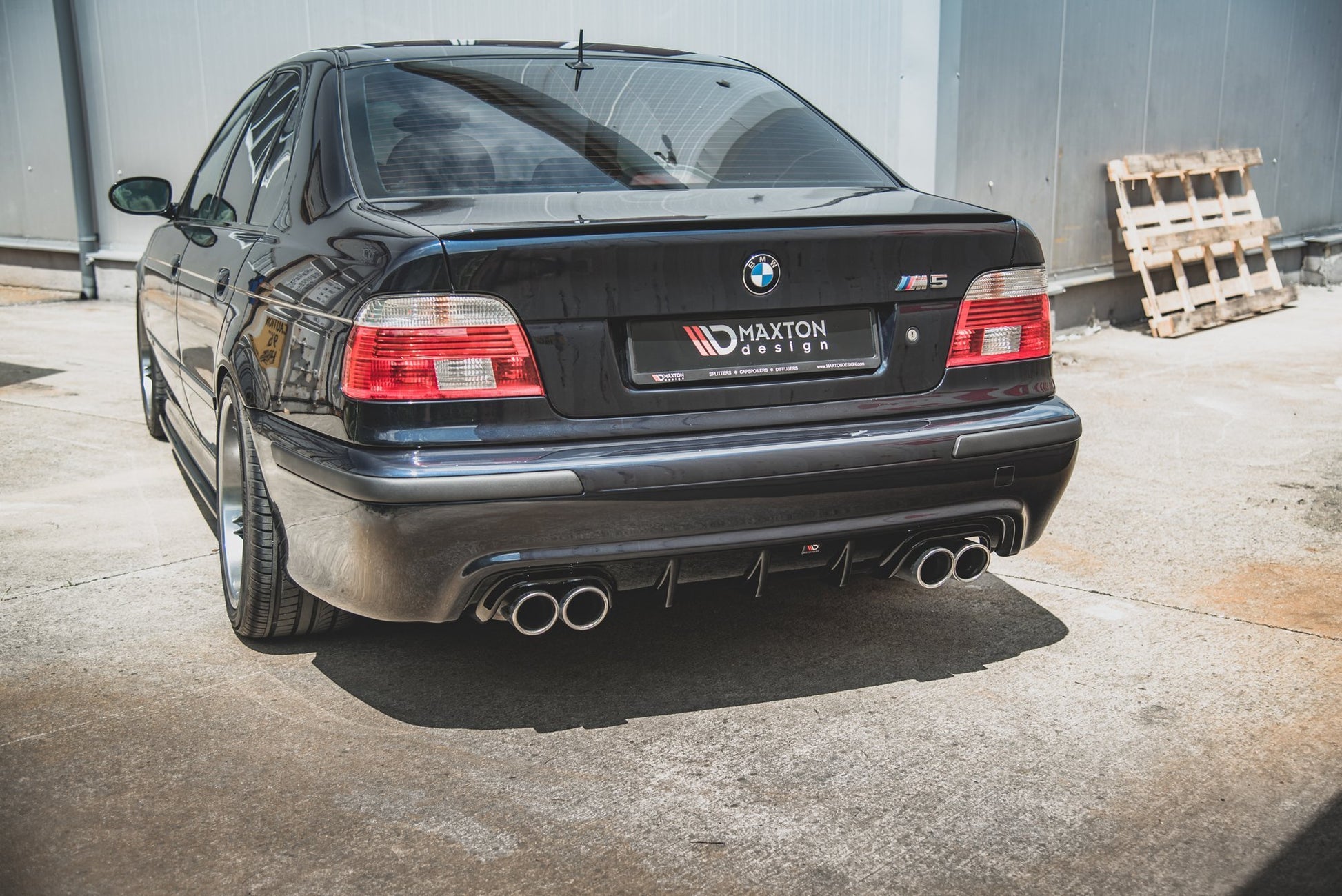 Diffusor Heck Ansatz für BMW M5 E39 schwarz matt
