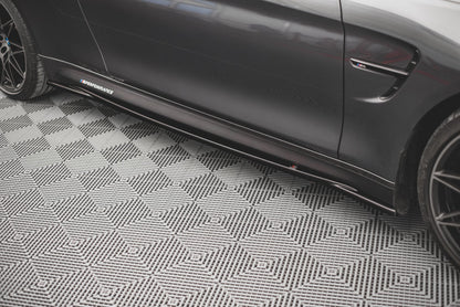 Seitenschweller Ansatz für BMW M4 F82 schwarz matt