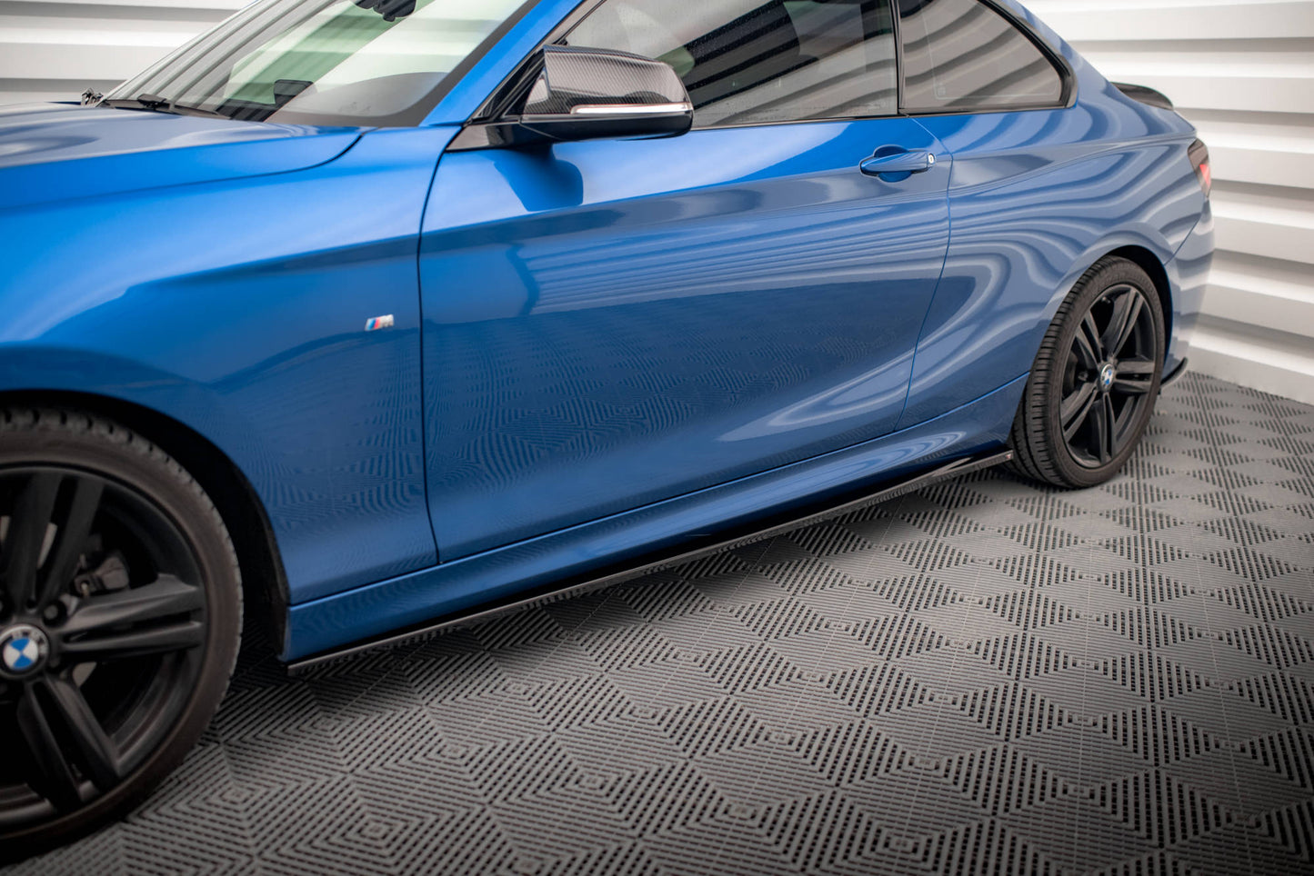Seitenschweller Ansatz für BMW 2 M-Paket F22 schwarz matt
