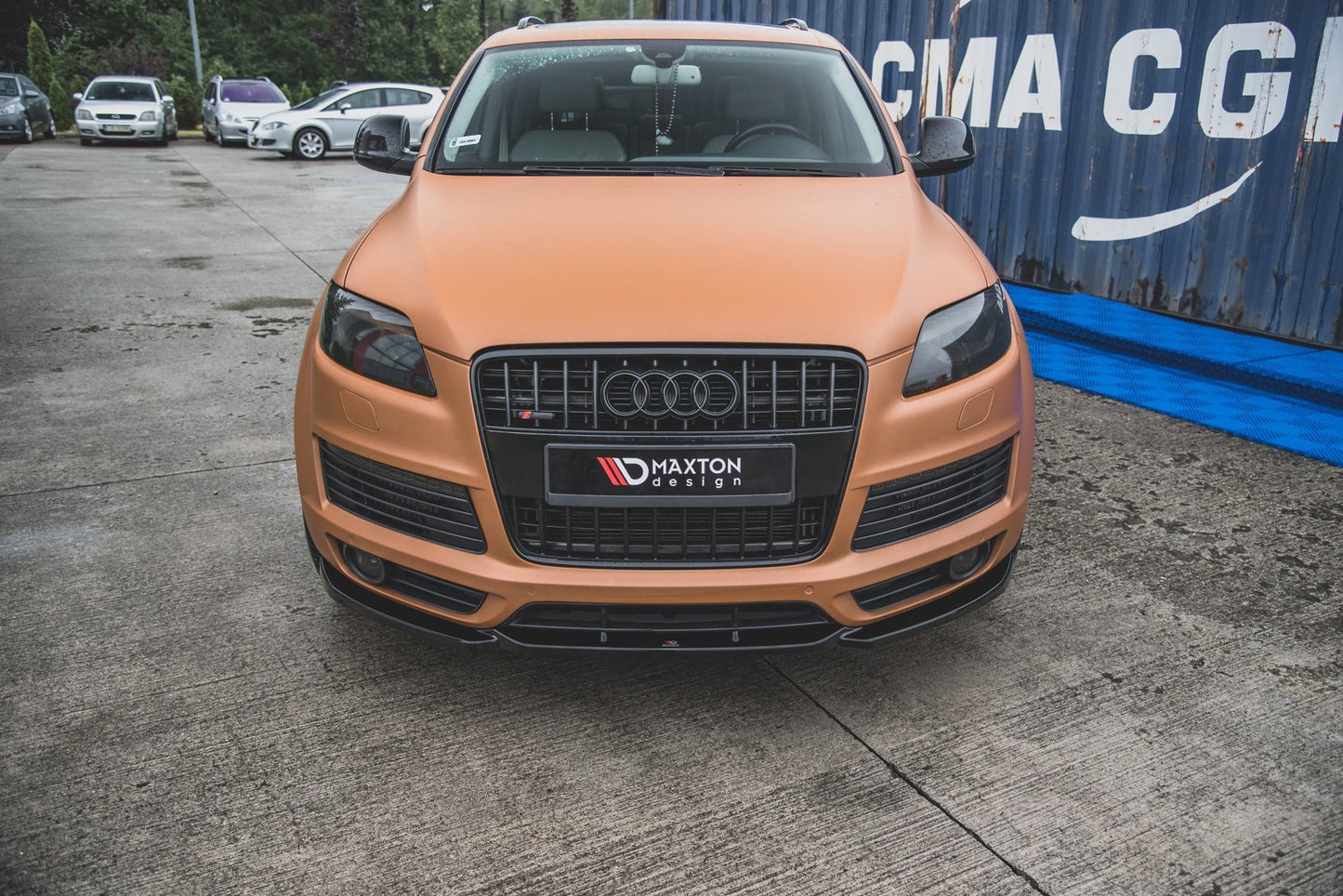 Front Ansatz für Audi Q7 S-Line Mk.1 schwarz Hochglanz