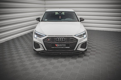 Front Ansatz V.2 für Audi S3 / A3 S-Line 8Y schwarz Hochglanz