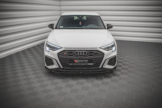 Front Ansatz V.2 für Audi S3 / A3 S-Line 8Y schwarz Hochglanz