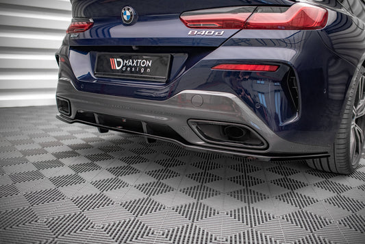 Mittlerer Diffusor Heck Ansatz DTM Look für BMW 8 Gran Coupe M-Paket G16 schwarz matt