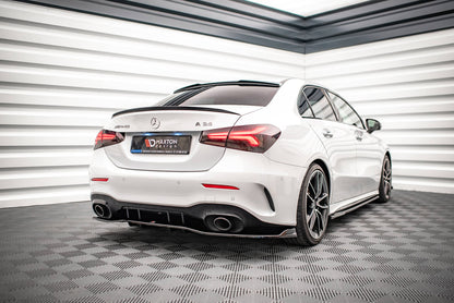 Mittlerer Diffusor Heck Ansatz DTM Look für V.2 Mercedes A 35 AMG Limousine V177 Carbon Look