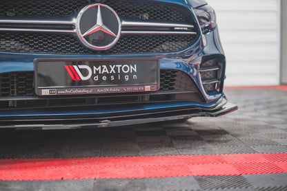 Front Ansatz V.1 für Mercedes A35 AMG Aero W177  schwarz Hochglanz
