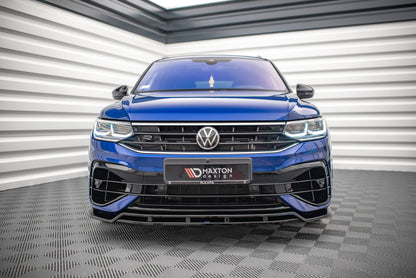 Front Ansatz V.1 für Volkswagen Tiguan R / R-Line Mk2 Facelift schwarz Hochglanz