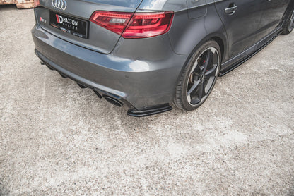 Heck Ansatz Flaps Diffusor V.1 für Audi RS3 8V Sportback schwarz matt