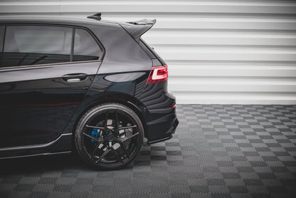 Heck Ansatz Flaps Diffusor V.1 für Volkswagen Golf R Mk8 schwarz Hochglanz