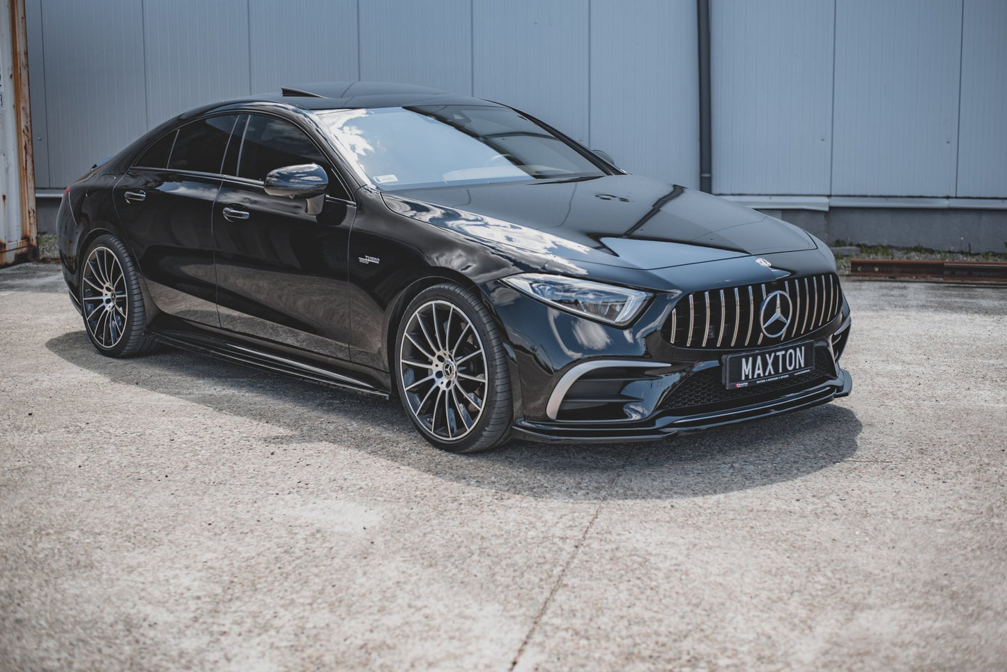 Front Ansatz V.1 für Mercedes-Benz CLS AMG-Line / 53AMG C257 schwarz Hochglanz
