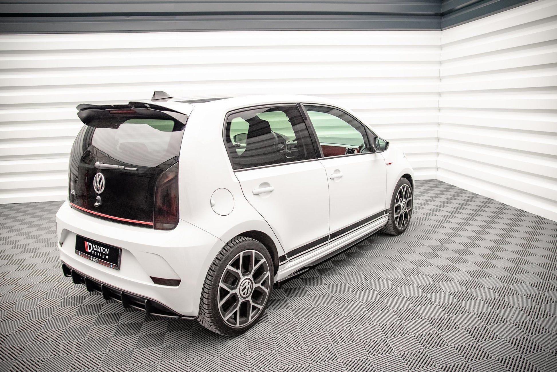 Seitenschweller Ansatz für Volkswagen Up GTI schwarz matt