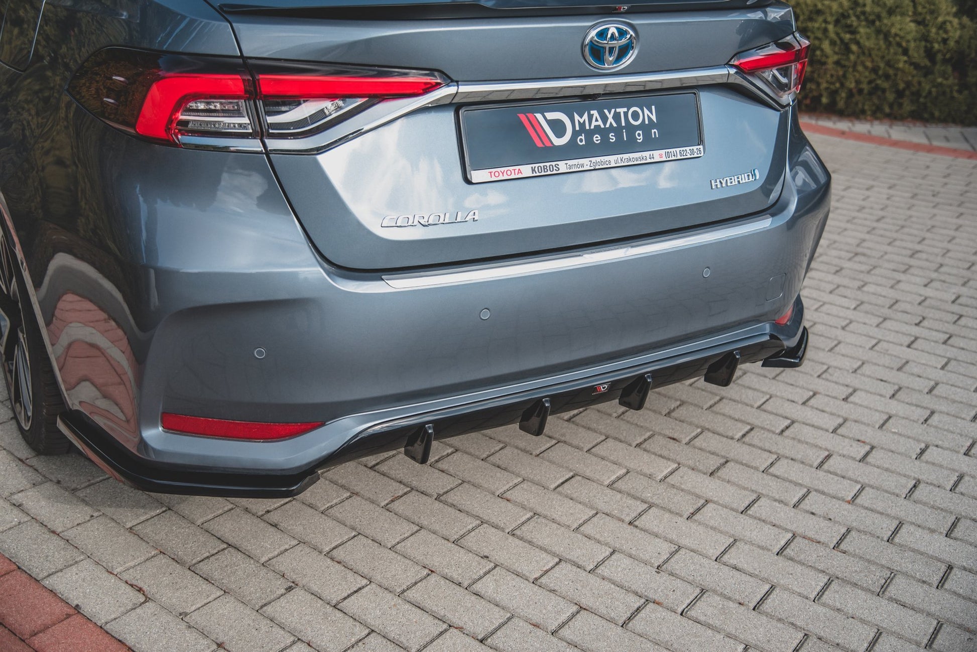 Diffusor Heck Ansatz für Toyota Corolla XII Limousine Carbon Look