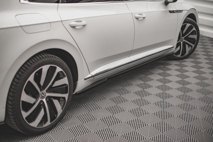 Seitenschweller Ansatz für Volkswagen Arteon R/ R-Line Facelift schwarz Hochglanz