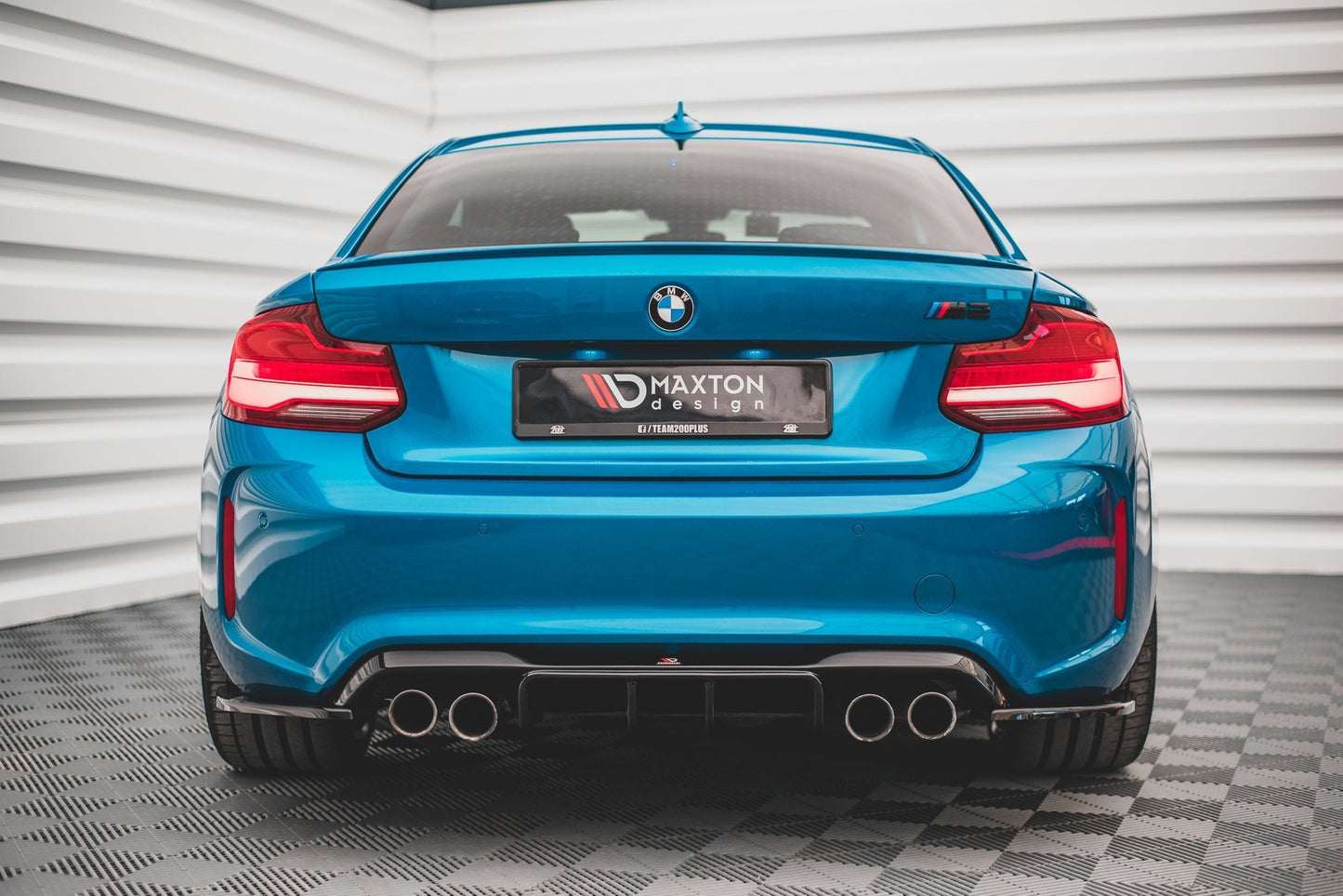 Diffusor Heck Ansatz für BMW M2 F87 schwarz matt