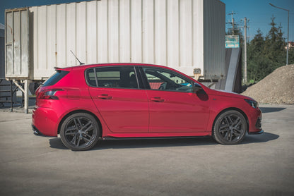 Seitenschweller Ansatz für Peugeot 308 GT Mk2 Facelift schwarz matt