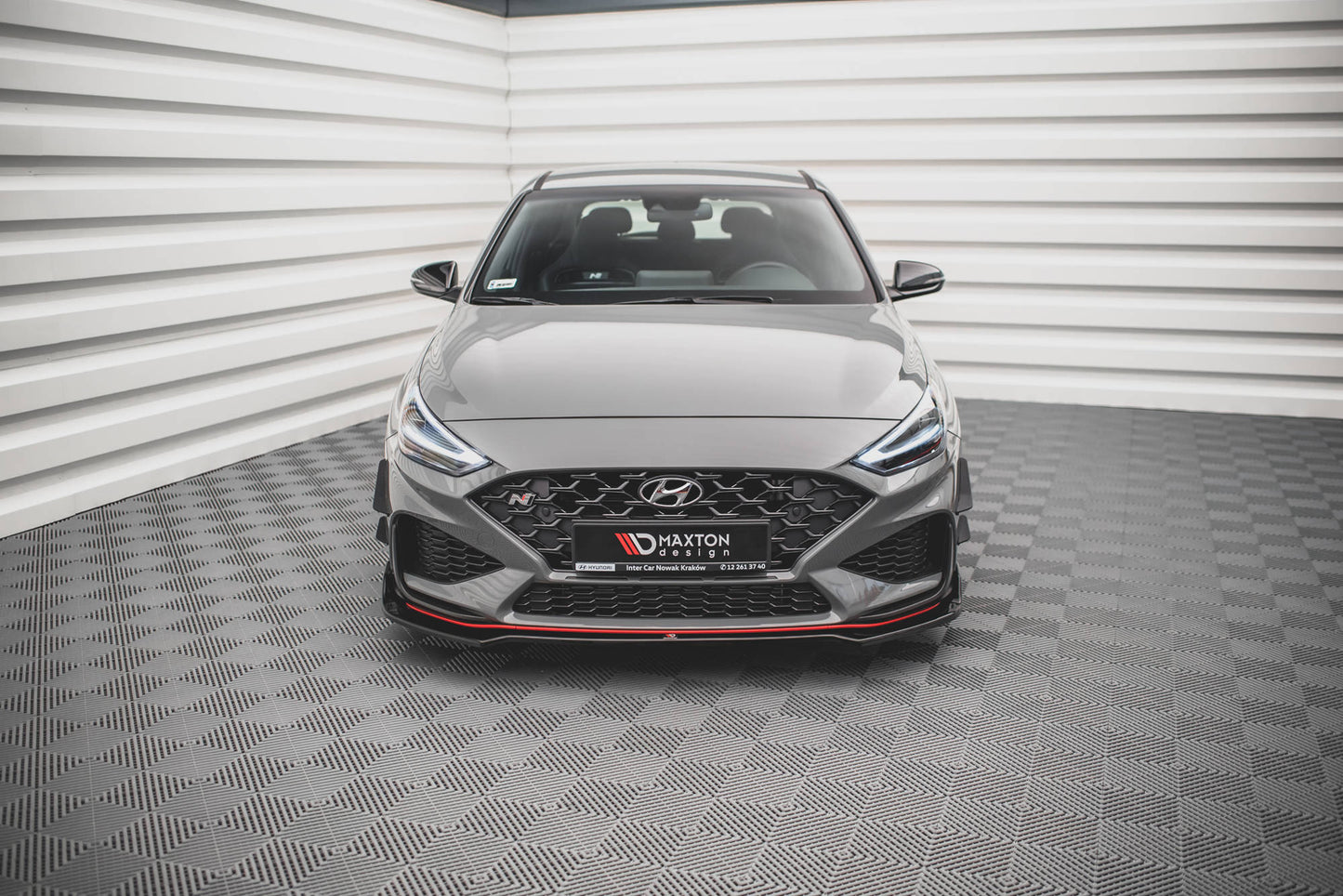Front Ansatz V.3 für Hyundai I30 N Hatchback/Fastback Mk3 Facelift schwarz matt