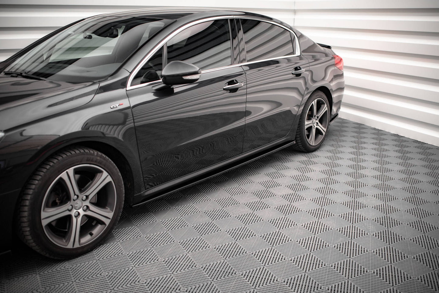 Seitenschweller Ansatz für Peugeot 508 GT Mk1 Facelift schwarz matt