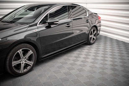 Seitenschweller Ansatz für Peugeot 508 GT Mk1 Facelift schwarz matt
