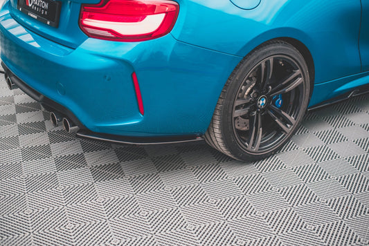 Heck Ansatz Flaps Diffusor V.2 für BMW M2 F87 schwarz matt