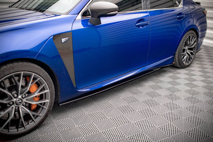Seitenschweller Ansatz für Lexus GS F Mk4 Facelift schwarz matt