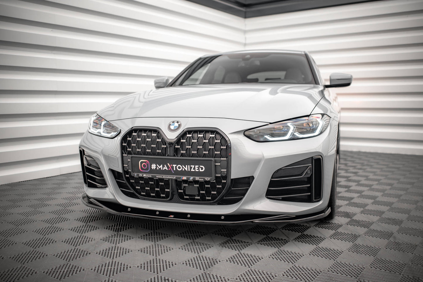 Front Ansatz V.3 für BMW 4er Gran Coupe M-Paket G26 schwarz matt