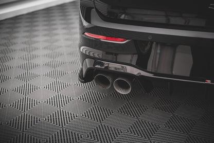 Heck Ansatz Flaps Diffusor V.3 für Volkswagen Golf R Mk8 schwarz matt