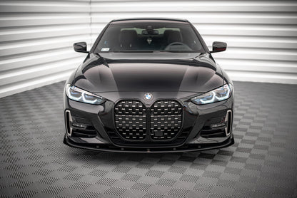 Street Pro Front Ansatz für +Flaps für BMW 4er M-Paket G22 schwarz Hochglanz