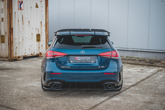 Heck Ansatz Flaps Diffusor für Mercedes A35 AMG Hatchback W177  schwarz Hochglanz