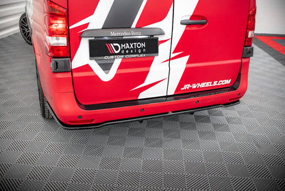 Mittlerer Diffusor Heck Ansatz DTM Look für Mercedes-Benz Vito W447 Facelift schwarz Hochglanz