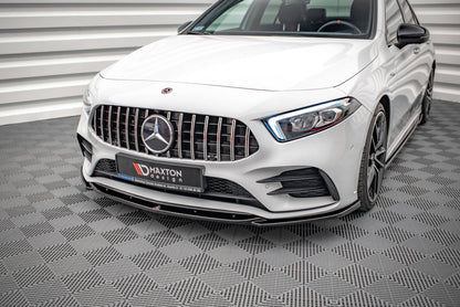 Front Ansatz V.5 für Mercedes A35 AMG / AMG-Line W177  schwarz matt