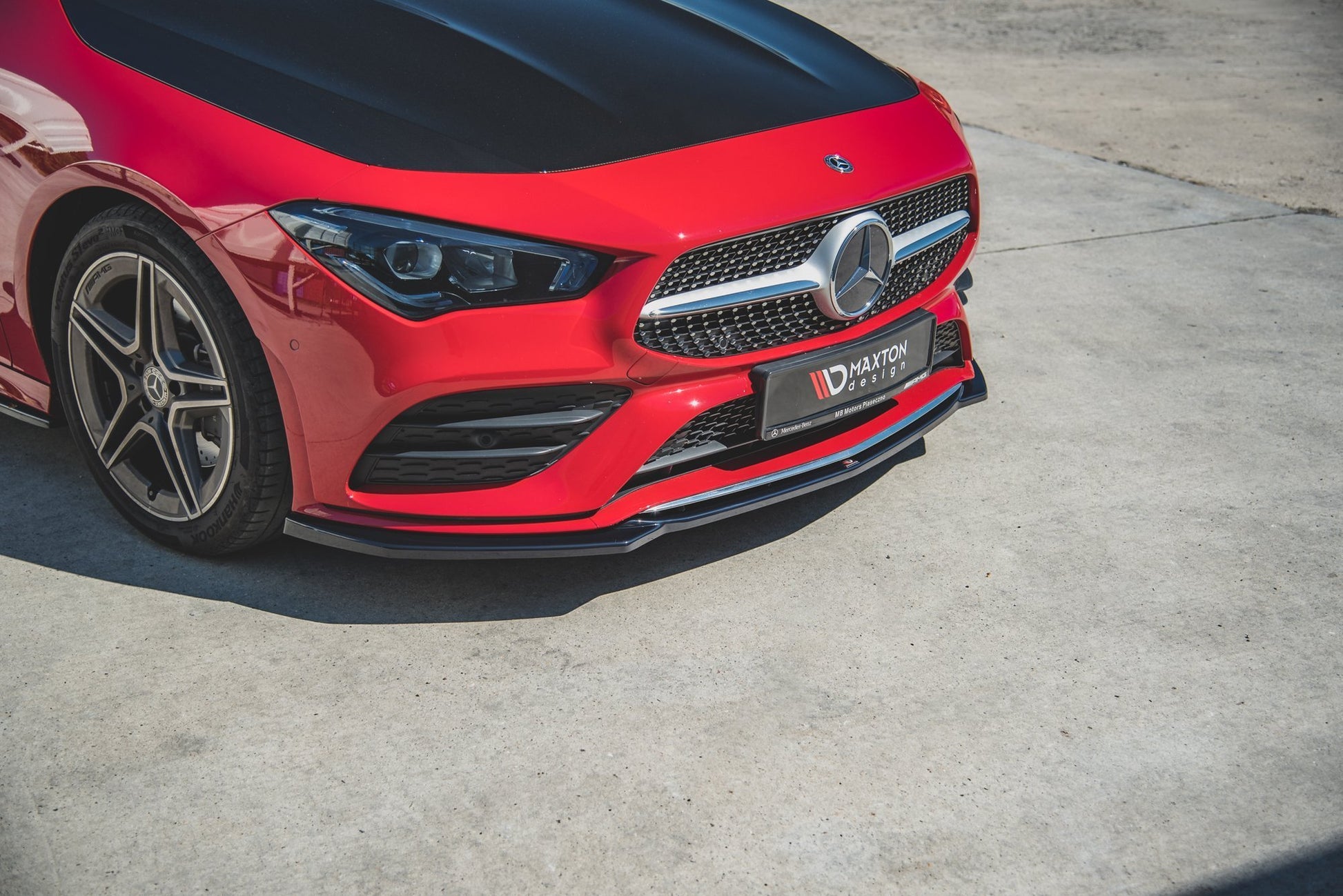 Front Ansatz V.1 für Mercedes-Benz CLA A35 AMG / AMG-Line C118 schwarz Hochglanz