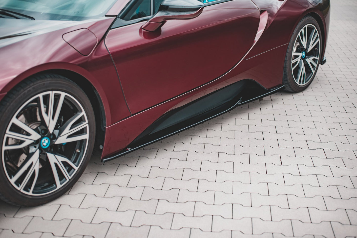 Seitenschweller Ansatz für BMW i8 schwarz matt