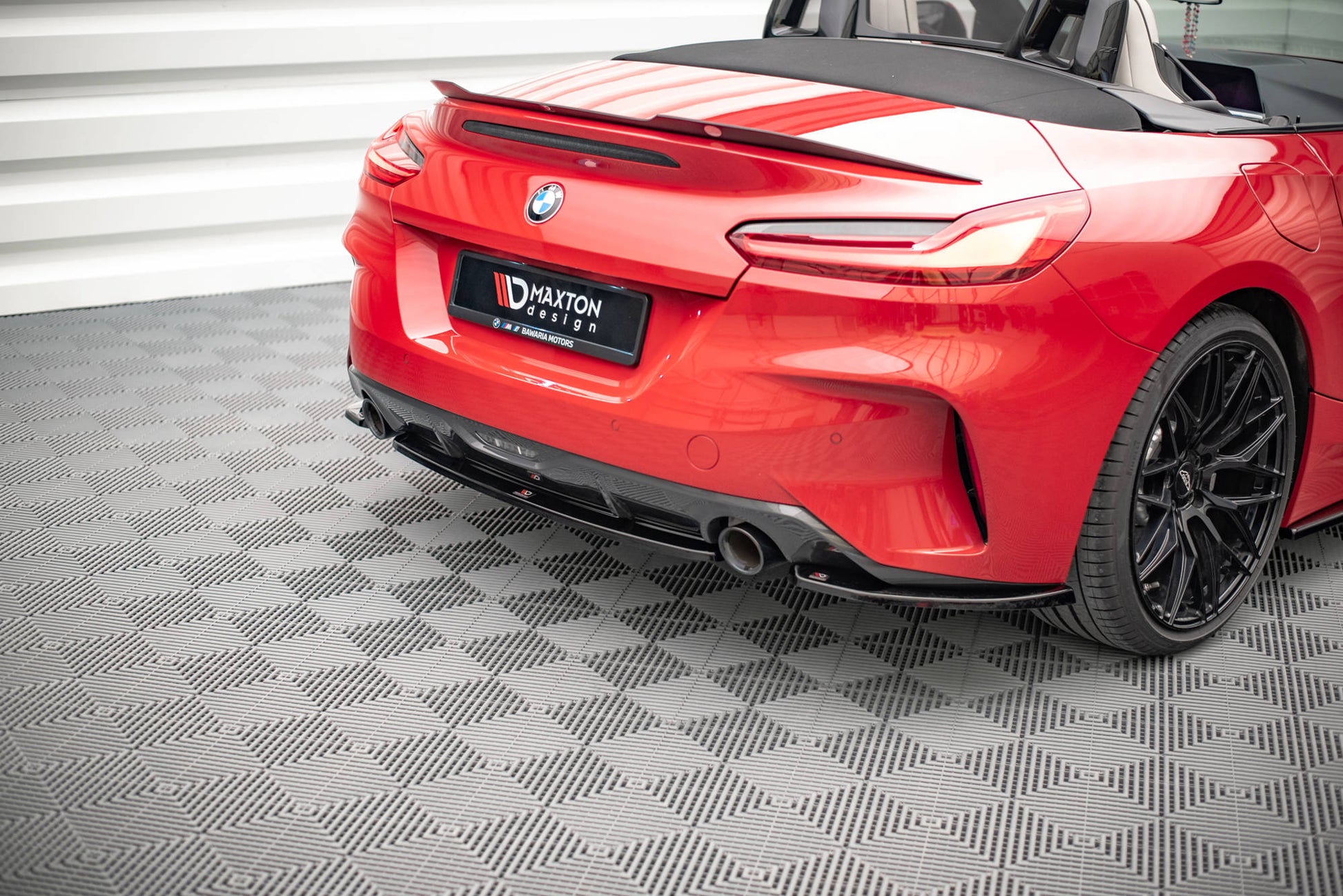 Mittlerer Diffusor Heck Ansatz für BMW Z4 M-Paket G29 schwarz matt