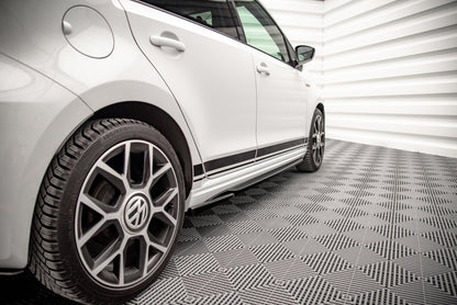 Seitenschweller Ansatz für Volkswagen Up GTI schwarz matt